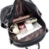 PU Backpack Women's Outdoor Travel Backpack Large Capacity Student Schoolbag