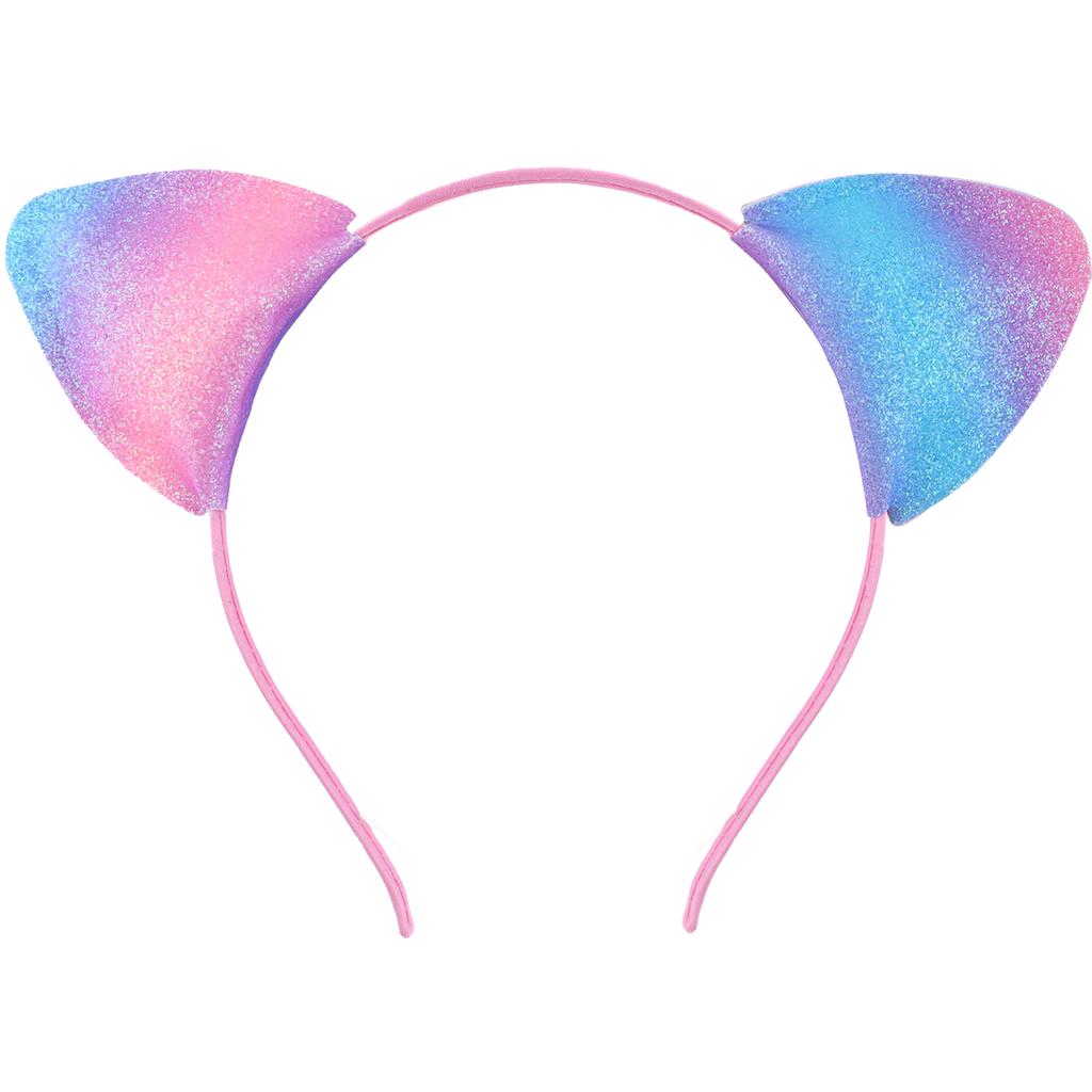 Party Delicate Glitter Cat Ear Headband Hair Band Hair Hoop for Women Girls for Party Celebration and Daily Wearing