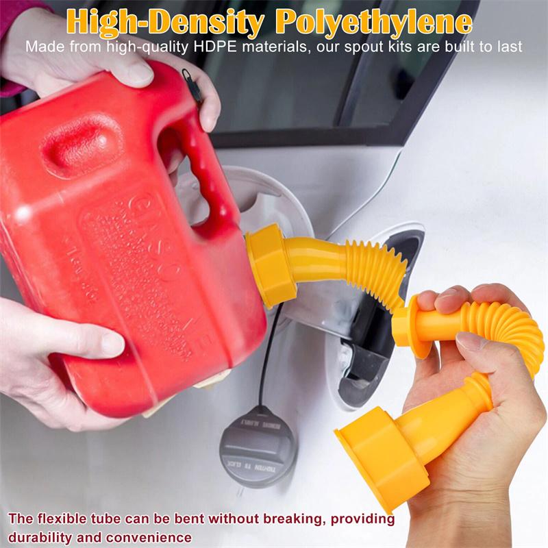 5 Set Gas Can Nozzle With Screw Collar Caps Anti Spill Gas Can Vent Replacement Gas Can Spouts For Most 1/2/5/10 Gal Can