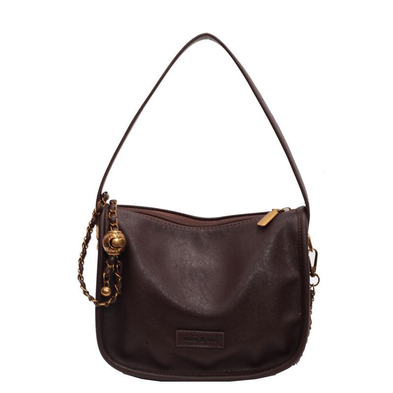 

Модная универсальная сумка-мессенджер, сумка через плечо, новая повседневная простая сумка под мышкой темно-коричневого