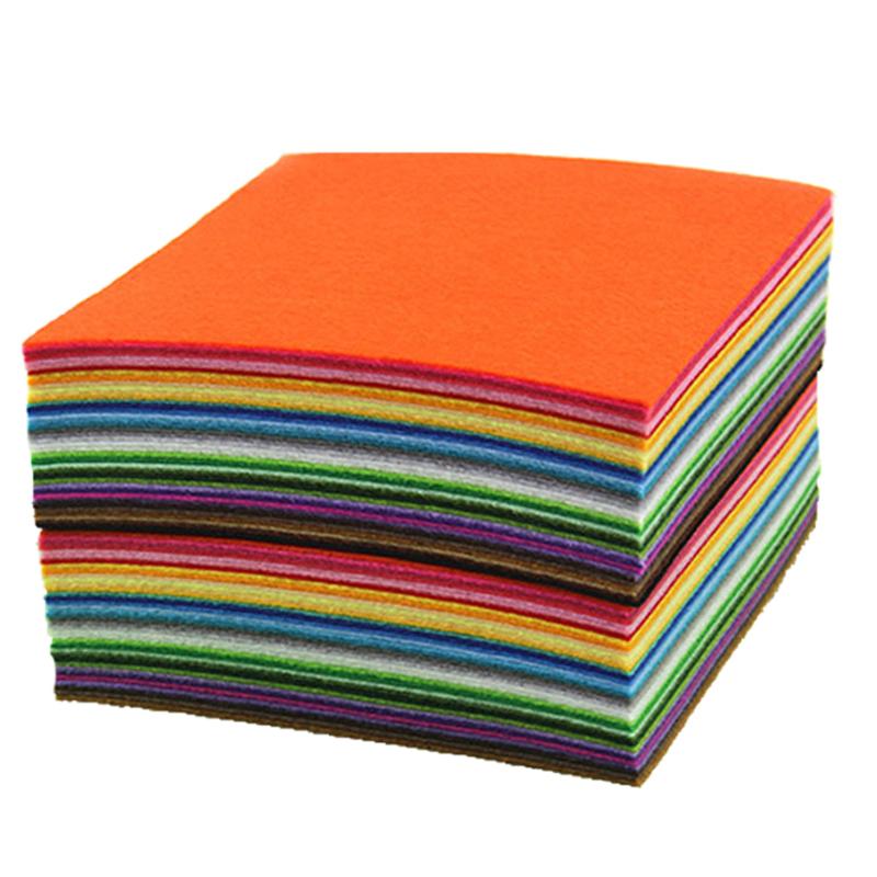 20Pcs Soft Felt Fabric Sheet 20Color Patchwork Sewing Diy Craft Squares Nonwoven 1Mm Thick Handmade Fabric Weaving