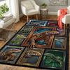 Monitor Lizard Collection Pattern Rug Floor Mat for Living Room or Bedroom Soft and Comfortable Carpet a Gift for Birthday and Holiday.