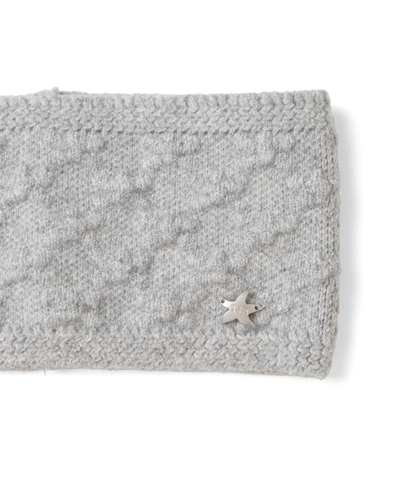 THE COLDEST MOMENT Tcm Cross Knit Head Band (Grey)