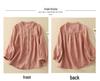Versatile Women's Seven-Sleeve Cotton Linen Summer Blouse