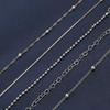 5 Pcs Set Silver Color Chain Bead Bracelets for Women Simple Elegant Vacation Beach Party Casual Jewelry Versatile Daily Wear