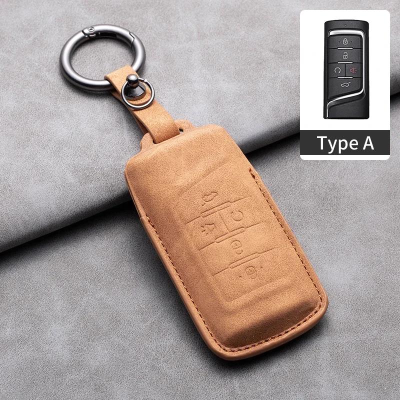 Leather Car Remote Key Case Cover for GAC Trumpchi GS4 GM8 GA3 GA6 SGS7 GA4 GS5 GS3 Legend GS8 Keychain Accessories