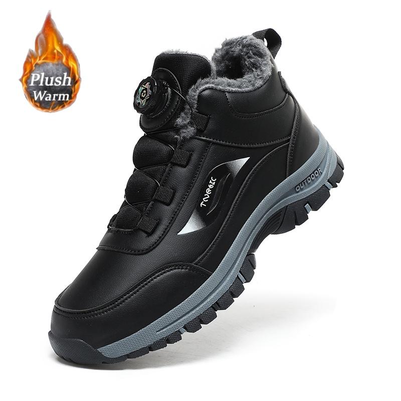 Winter Men'S And Women'S Snow Boots Non-Slip Waterproof Comfortable Booties Sneakers Men'S Plush Outdoor Hiking Shoes 36-48