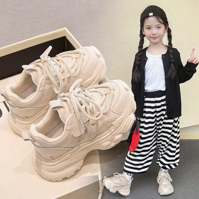 Обувь для девочек Кроссовки Весна и осень Новые легкие нескользящие повседневные туфли — фото 3