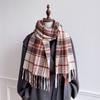Luxury Winter Plaid Scarf for Women Men British Style Cashmere Scarves With Tassel  Christmas Female Winter Warm Clothing