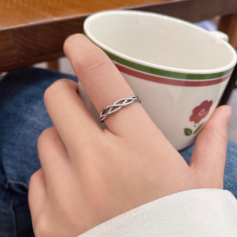 Women's 14K Gold Korean Style Open Ring - High-End Design with French Influence