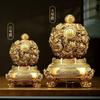 Nine Turn Heaven and Earth Tripod Decoration Sitting Room Office the Year of the Loong Mascot Decoration Store Gift