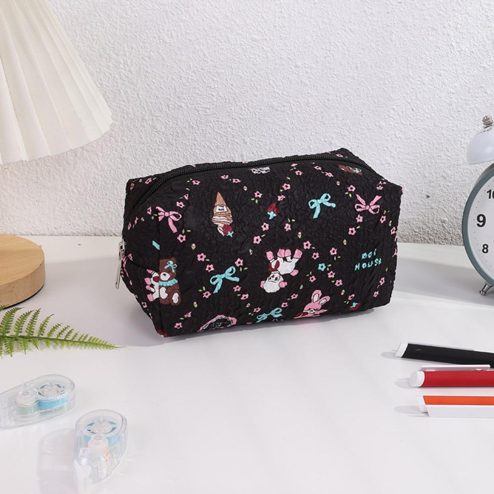 

Пенал с принтом животных, Портативная сумка для канцелярских принадлежностей, Новая сумка для ручек, Снова в школу чёрный