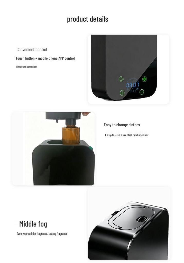 Wall-Mounted Smart Aroma Diffuser: Essential Oil Fragrance Dispenser for Hotel Lobby & Hallway Aromatherapy