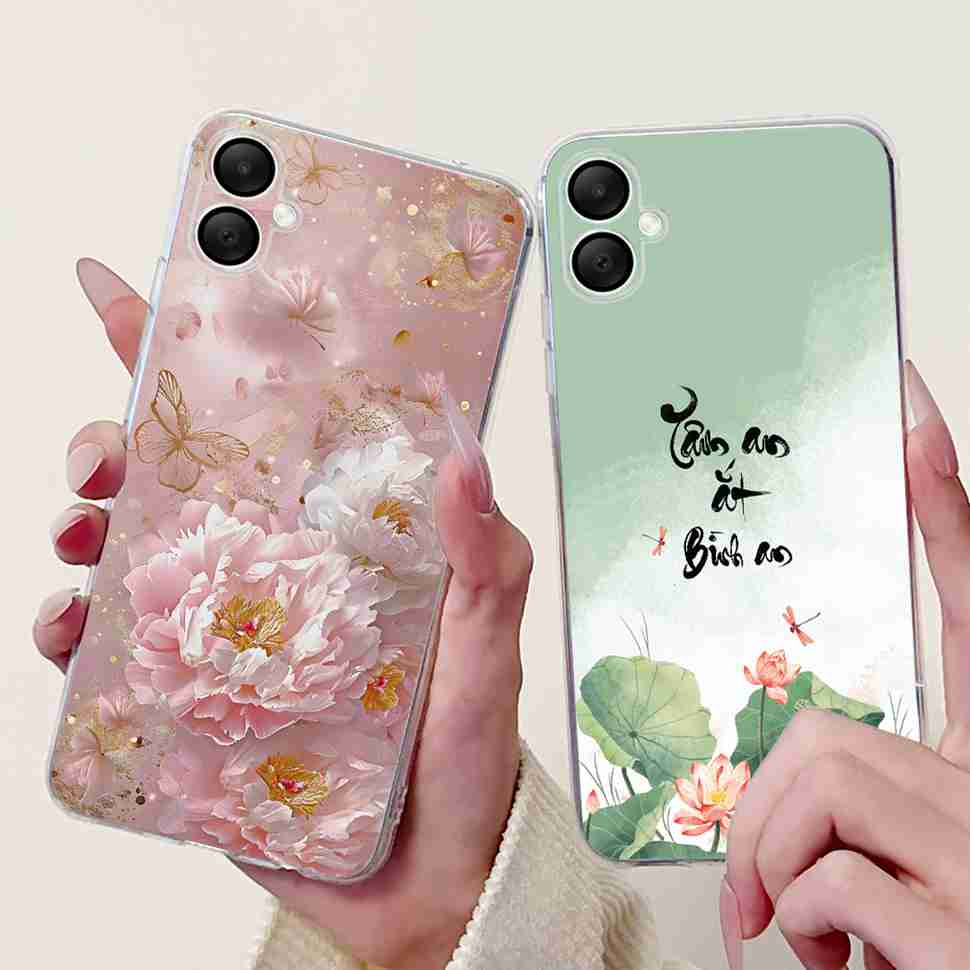 For Samsung Galaxy A06 Case A065F A065M Fashion Girls Flowers Soft Silicone Back Cover For Samsung A06 A05 SamsungA05 Case