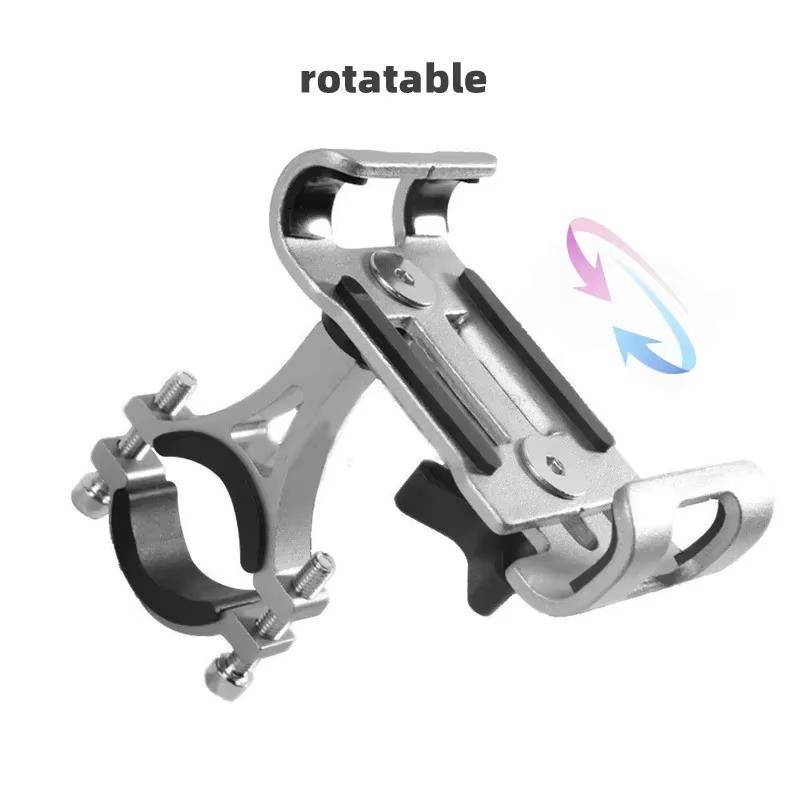 360 Rotate Aluminum Alloy Motorcycle Bicycle Phone Holder Anti-slip Bracket Support GPS Clip Bike Phone Stand for Phone