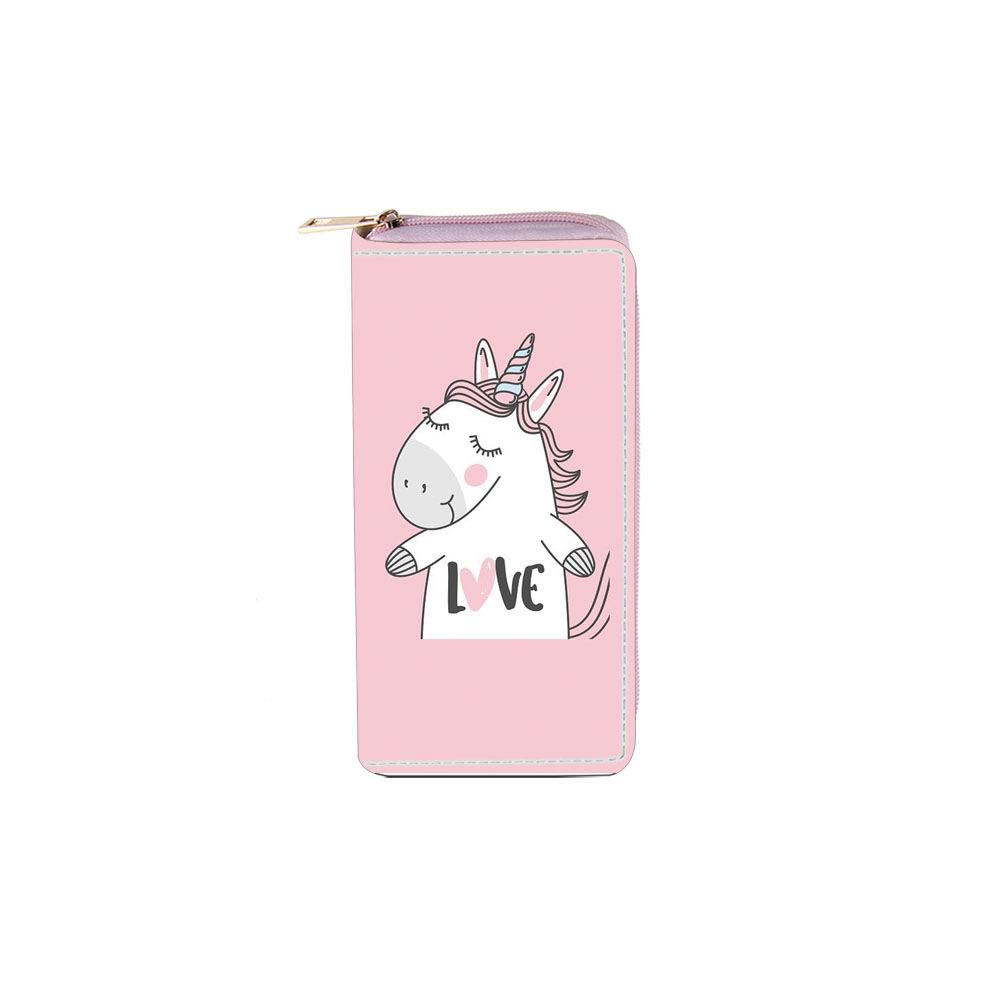 New unicorn series long zipper wallet, wallet