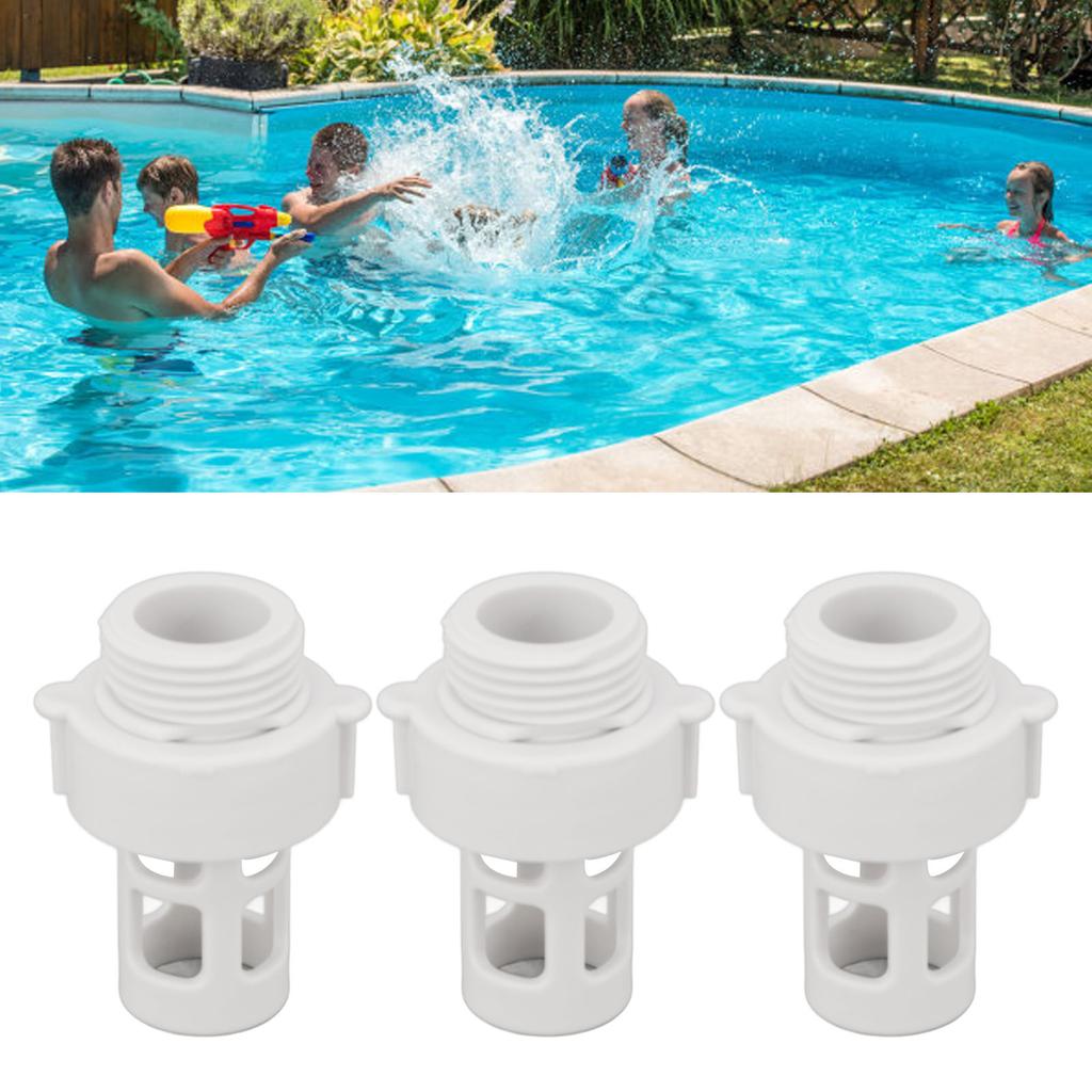 Hose Drain Plug Connector, Replacement 10184 for Round Swimming Pool, Garden Adapter with High Reliability, Compatibility, Plastic Material, Thread