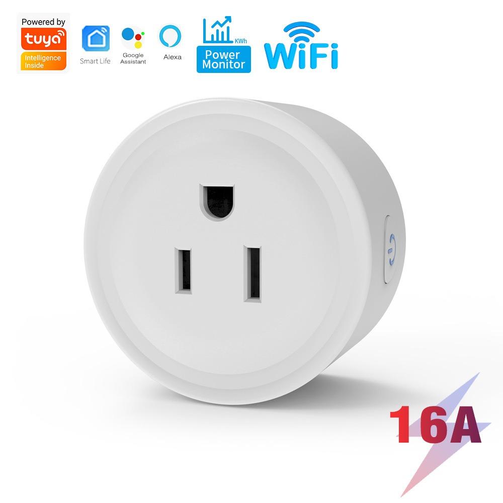 ZFSZ Smart Wi-Fi Plug - Wireless Remote Control Socket with Timer Function, Voice Control Works with Alexa & Google Home, Compact Design