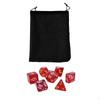 7 Pieces Acrylic Polyhedral Dices Set D8 D4 D10 D12 D20 with Storage Bag Engraved Game for