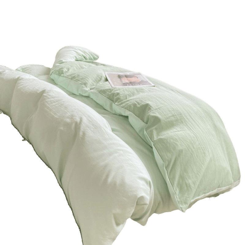 Class A Maternal And Infant Grade Super Soft Cloud Washed Cotton Four-Piece Set Thickened Bed Sheet Dormitory 3Pcs Set Bedding Quilt Cover
