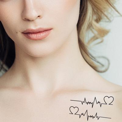 Wasserdicht Temporär Körper Liebe Welle Unisex Mode Dekoration für Tattoo Sticker