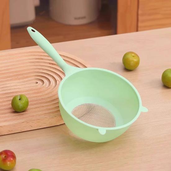 2Pcs Rice Strainer Spoon Fine Mesh Colander for Washing Rice Draining Vegetables Filtering Tea Leaves BPA-Free Plastic Essential Kitchen Tool for