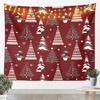 Christmas Tree Tapestry Kids Xmas Snowflake Wall Art for Bedroom Living Rooms Red Wall Hanging Blanket Breathable Lightweight