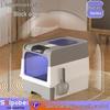 Extra Large Fully Enclosed Cat Litter Box with UV Sterilization and Top Entry, Drawer Type