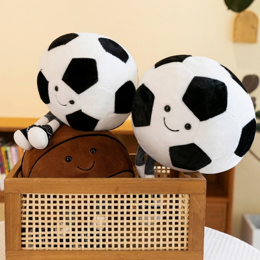 1pc 25cm/9.84in Soccer Foot Plush Doll Basketball Man Plush Doll Toy Boys Gift Pillow Birthday Gift