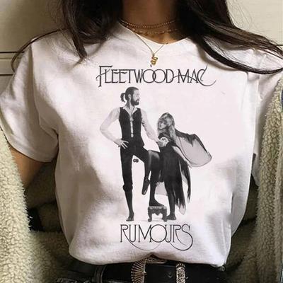 Rumours Fleetwood Mac Tops Women Y2K Harajuku Anime Print 100% Cotton T Shirt FeUnisex Harajuku Clothing Unisex