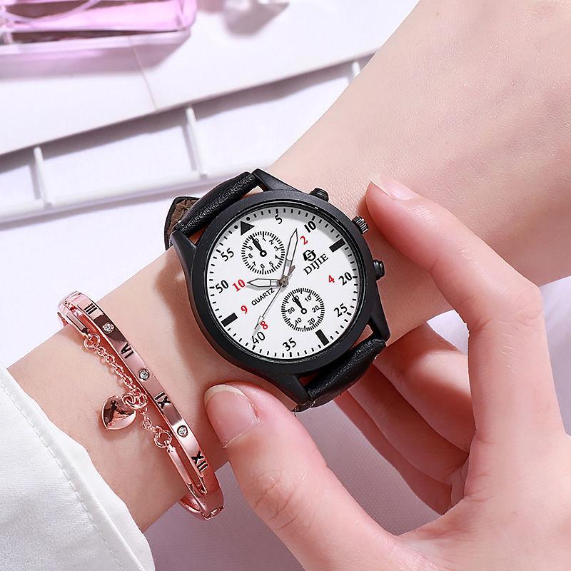 Light Luxury Simple Business Belt Quartz Watch High-End Design Casual Fashion Couple Student Party High-Value Watch