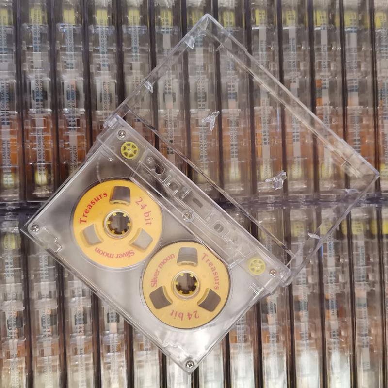 Color Transparent Tape Case Plastic Audio Magnetic Audio Recording Cassette Tape Shell Empty Reel To Reel Cassette(No Tape)