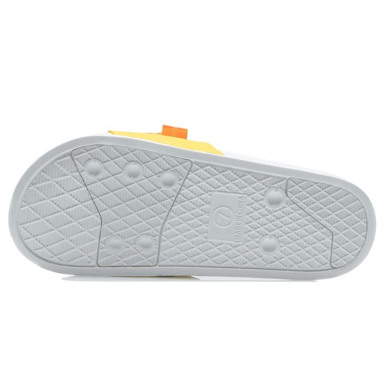 Li Ning Line Friends Collaboration Trendy Rubber Sole Slide Sandals Unisex Footwear White Yellow AGAR011-1