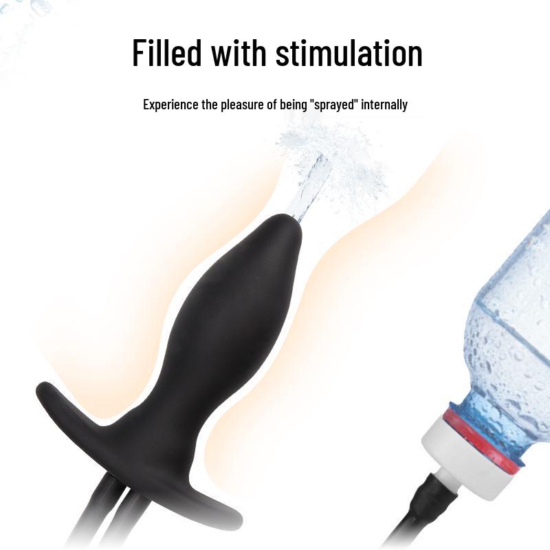 Inflatable Anal Plug and Cleaner with Beads - Adult Sex Toy.