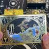 12*7cm Classic Panoramic Rider Waite 78 Pcs Tarot Cards for Beginners - Waterproof PET Plastic with Gold Foil