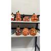 Home Halloween Atmosphere Fun Pumpkin Outdoor Decoration Ghost Party Pumpkin Six Monsters Resin Crafts Ugly Cute Ornaments New