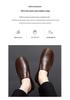 Men's Autumn Low-Top Slip-On Leather Shoes - Versatile, Breathable Casual Driving Footwear in Large British Style.