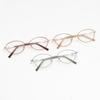 New Fashion Women Reading Glasses Men Metal Frame Blue Light Blocking Far Sight Eyeglasses with Diopter +1.0+1.5+2.5+3.5+4.5