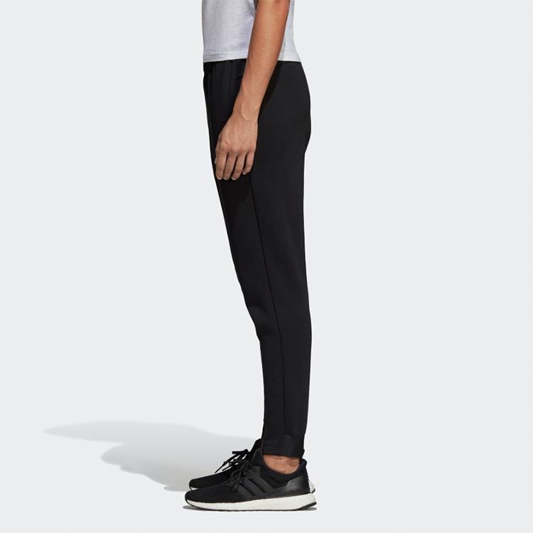 Adidas Simple Mid-Waist Knitted Sports Pants Women Bottoms Black DU0014