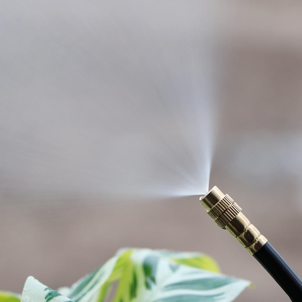 3/8" 360° Bend Misting Nozzles with Throttle Valve Control Flow Adjustable Atomizer Sprayer for 12mm PE Tubing Garden Irrigation