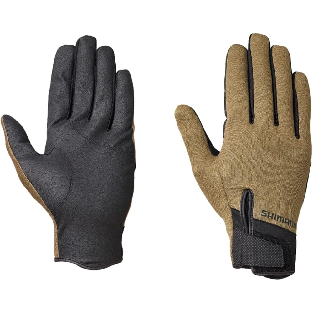 Shimano Titanium Alpha Full Cover Gloves GL-013V Tan Size L