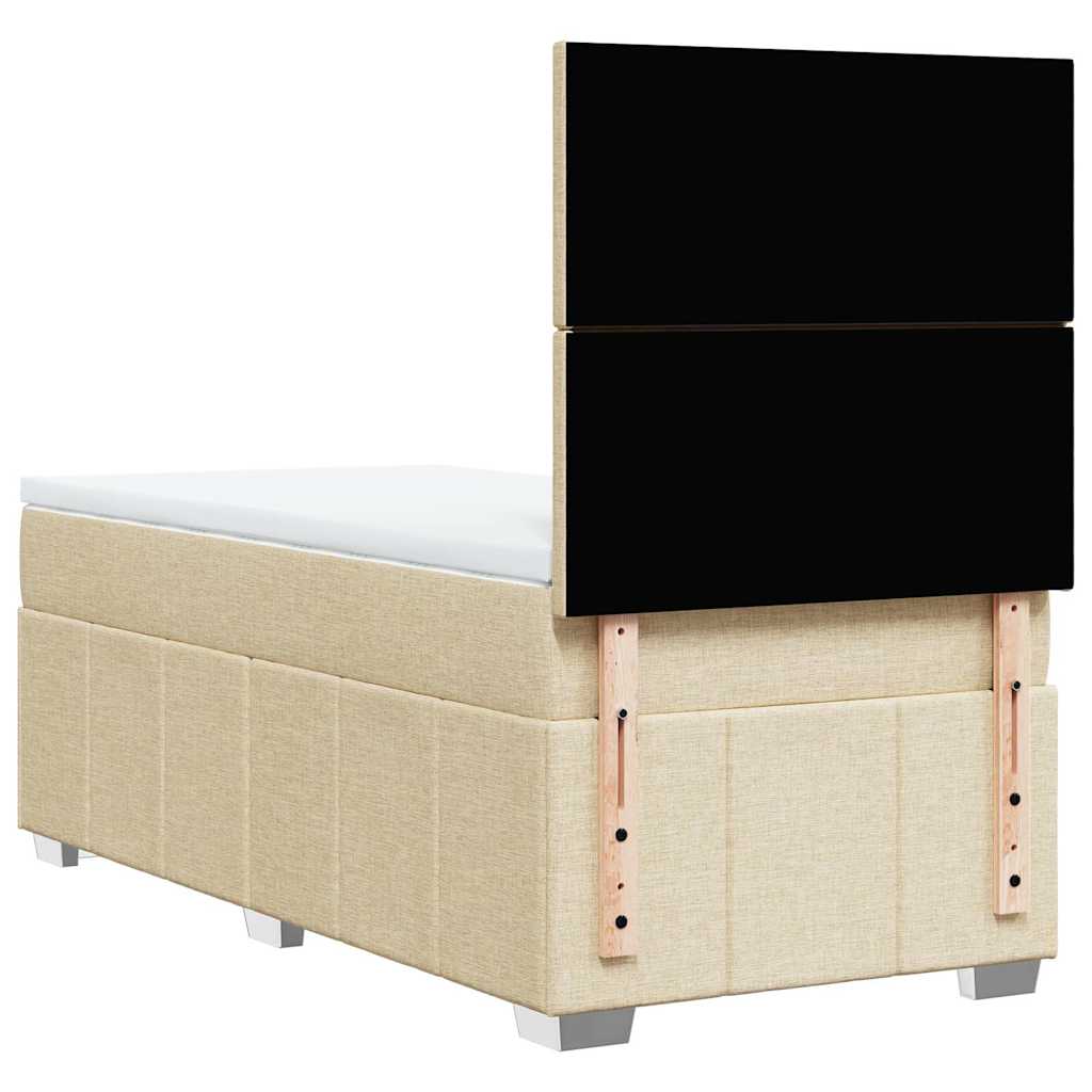 Vidaxl Continental Bed With Mattress, Cream, Fabric, 80X200 Cm