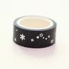 Gold & Silver Foil Hot Stamping Christmas Washi Tape - Moon, Stars, House & Branches DIY Journal Stickers