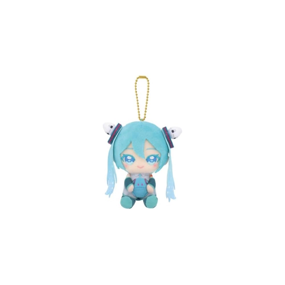 

Gundam 45th Anniversary x Hatsune Miku Chibi Plush Doll Sitting Mascot Collectible Toy