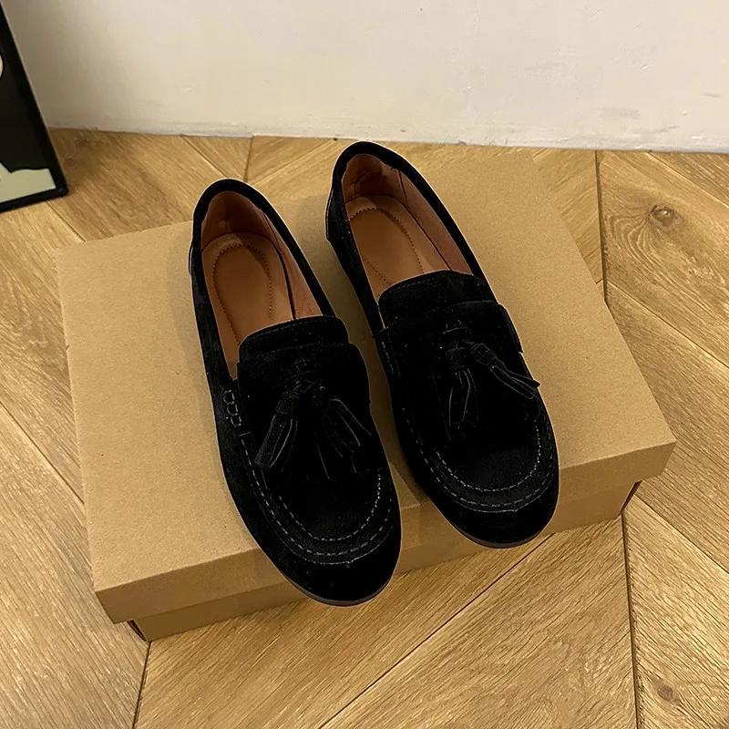 

Модні класичні та універсальні жіночі туфлі на плоскому ходу Осінь 2024 Нове жіноче робоче взуття Зручне для роботи Легке та дихаюче повсякденне взуття 42 чорний