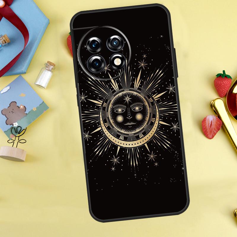 Crescent Moon Sun Cover For OnePlus 12 12R 13 13R 11 10 Pro 8T 10T OnePlus Nord CE 2 3 4 Lite N30 N20 N10 Case