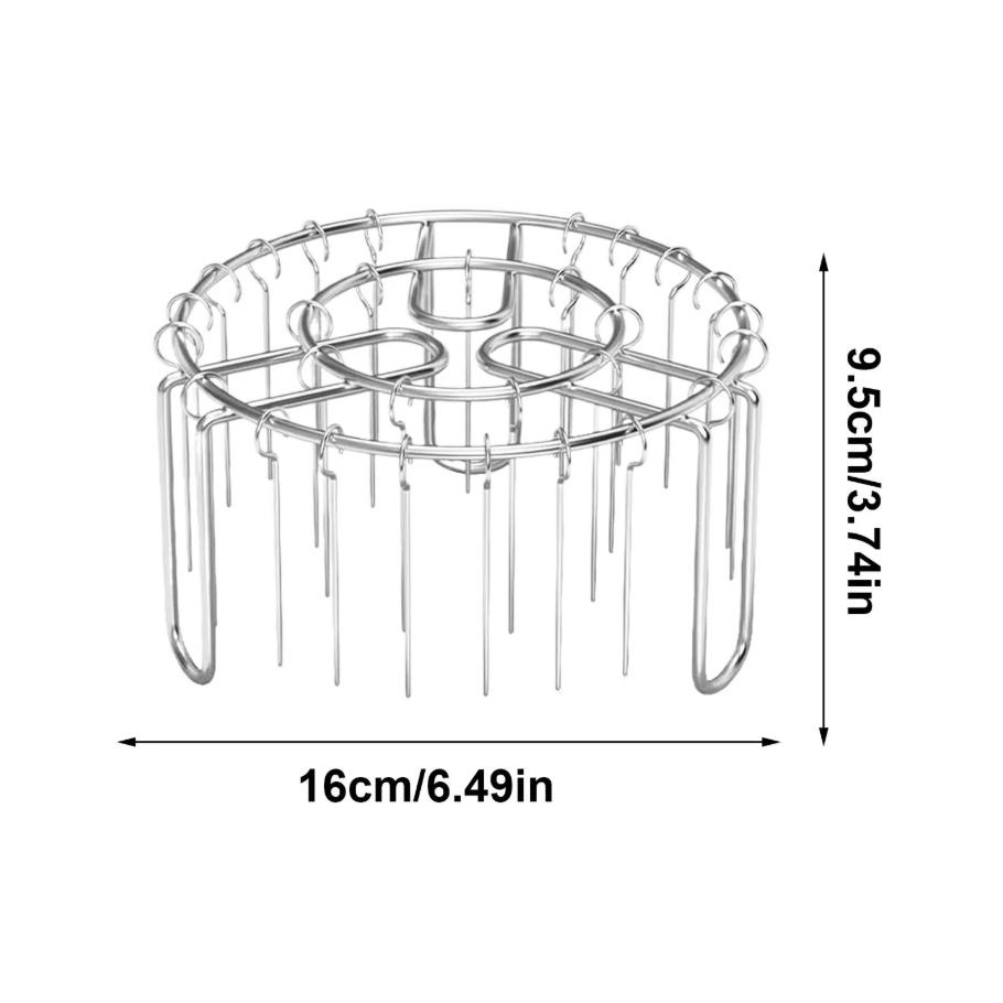 24 Skewer Air Fryer Grill Rack Household Oven Hanging Rack Stainless Steel Grilling Skewer Reusable Non-Stick Chef Tool
