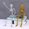 Shimmering Skeleton Hanging Ornament Halloween Skeleton Decorations With Adjustable Joints For Porch Door Window Display