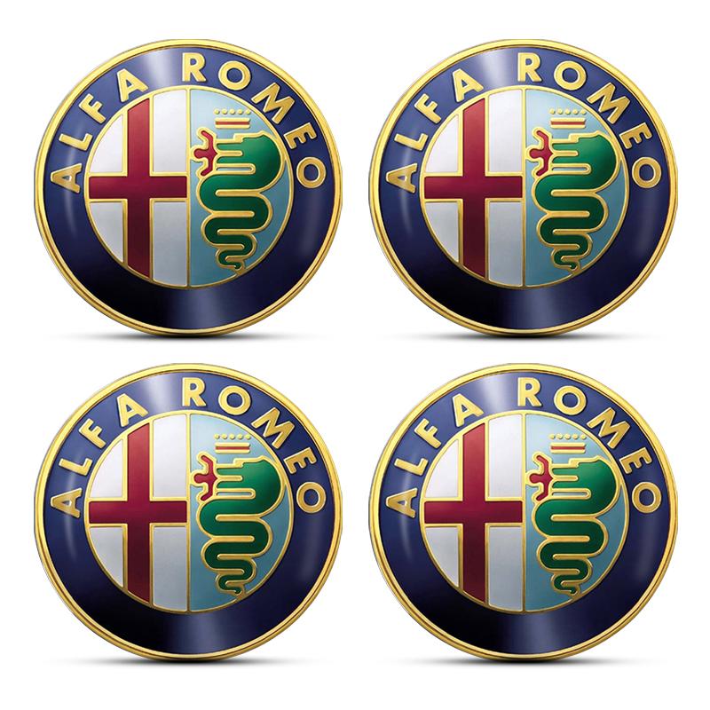 4 Stück 56MM Auto Radnabenkappen Felgenkappen Abdeckungen Emblem Für Alfa Romeo 147 159 Giulietta Giulia Mito Spider Alpha Nheadrest
