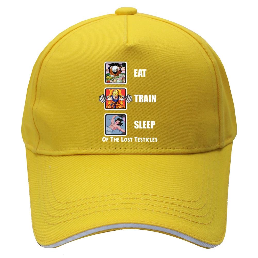 

2023 Eat Train Sleep GoKu Hat Unisex Humor Повседневная кепка унисекс с принтом для колледжа Бейсбольная женская кепка в стиле хип-хоп Шапки 55CM-60CM